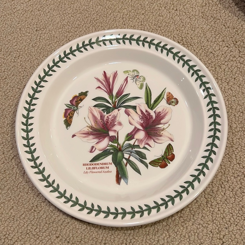 Portmeirion Botanic Garden Dinner Plate, 10.5",
Lily Flowered Azalea